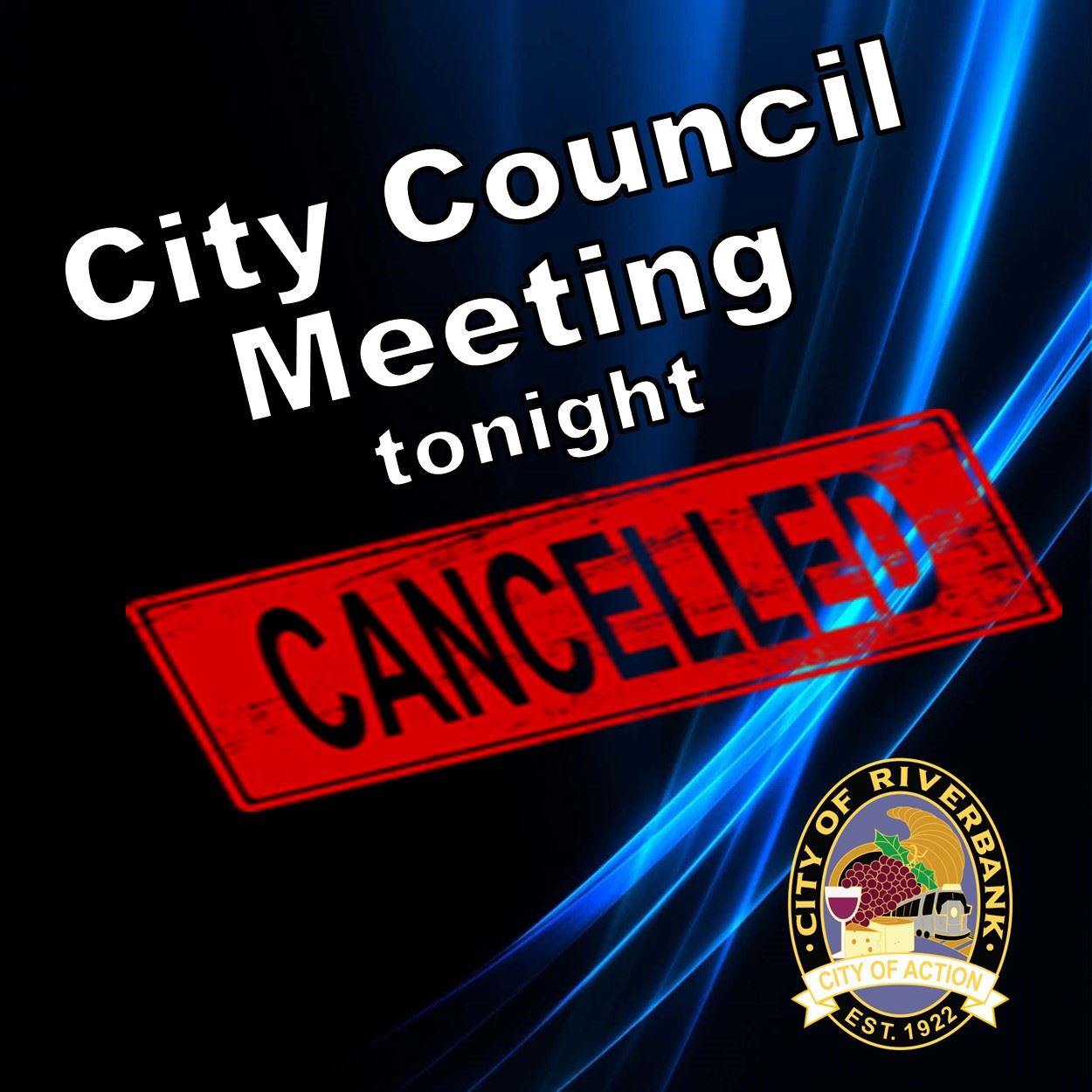 City Council Meeting Cancelled